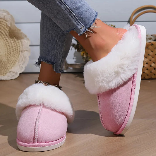 Cozy  Winter Fur Indoor Slippers Toe Comfort House Shoes
