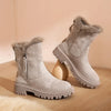 Winter Fashion Snow Boots - Designer Platform Gladiator Flats