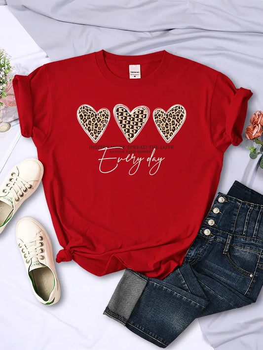 Spread More Love Everyday Printed Women's T-Shirt