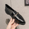 Chaussures plates de luxe en cuir à bout pointu – Mocassins Oxford polyvalents à 2 voies pour femme