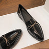 Luxury Pointy Toe Leather Flats - Versatile 2-Way Oxford Loafers for Women