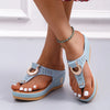 Women Summer Sandals Open Toe Beach Shoes 2023 New Flip Flops Wedges Comfortable Slippers Cute Sandals Big Size Chaussure Femme