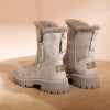 Botas de nieve de moda de invierno - Pisos de gladiador con plataforma de diseñador