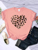 Leopard Heart Broken Women's Casual Fashion T-shirt