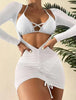 3 Pieces Set Swimsuit Women High Sexy Lace