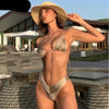 Halter Brazilian Bikini Set Female Pleated